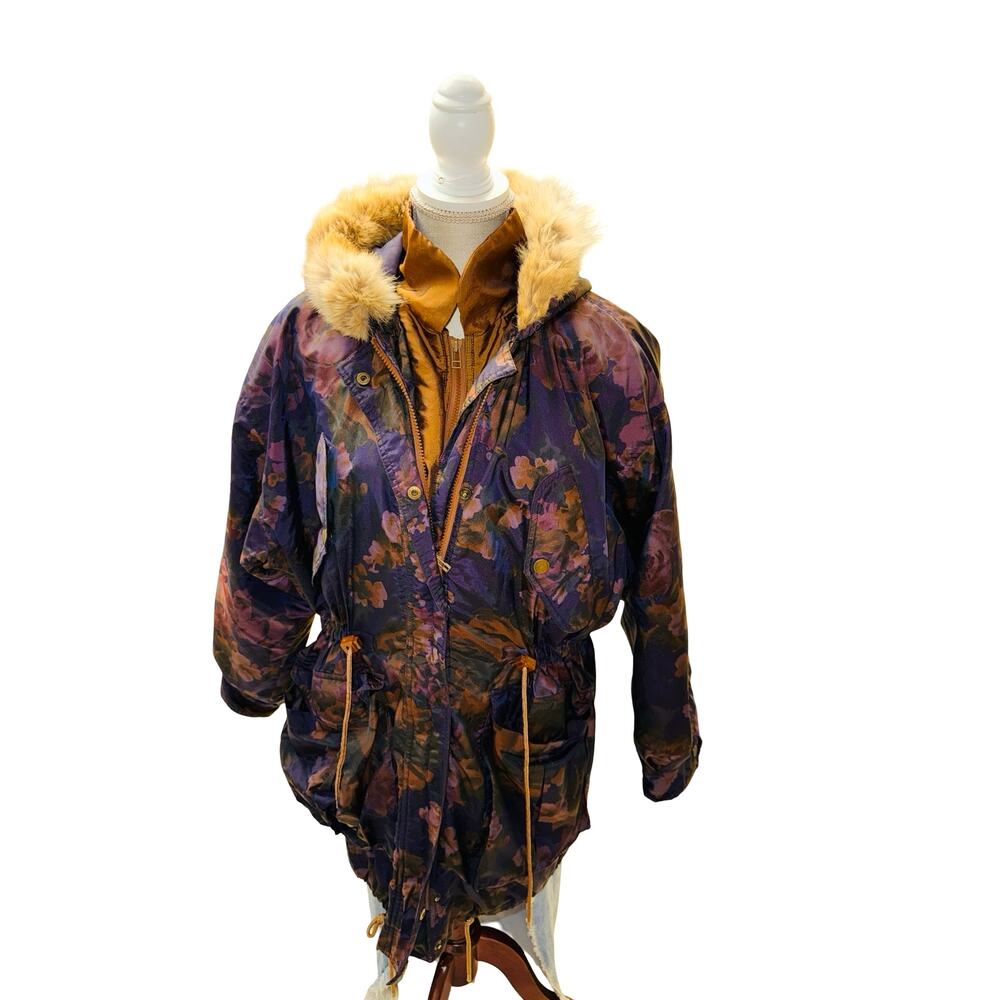 Andy‎ Johns Floral 90s Ski Parka Oversized Women’s Small